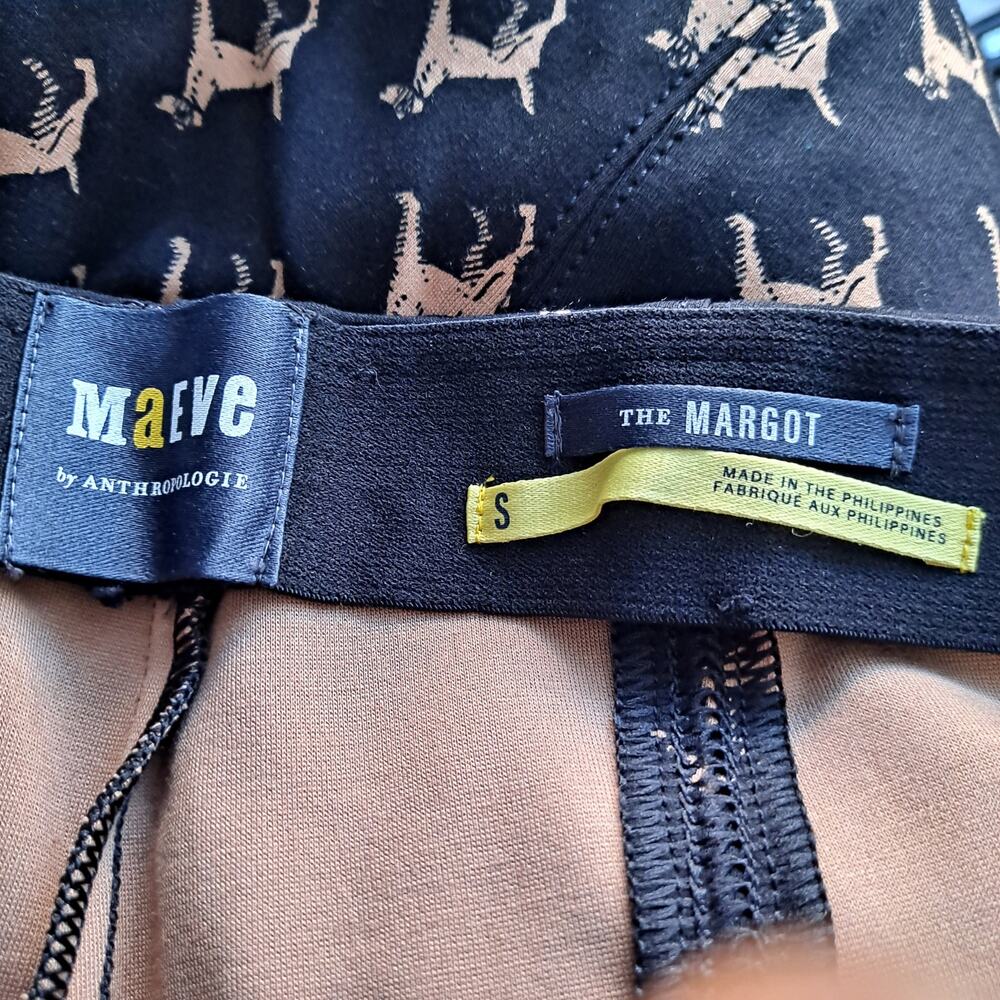 Maeve Black Pants with Tan Motif Boot Cut - Picture 10 of 12